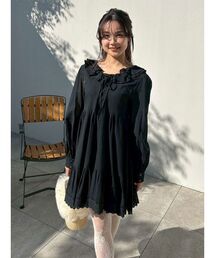 コットンレースミニワンピース