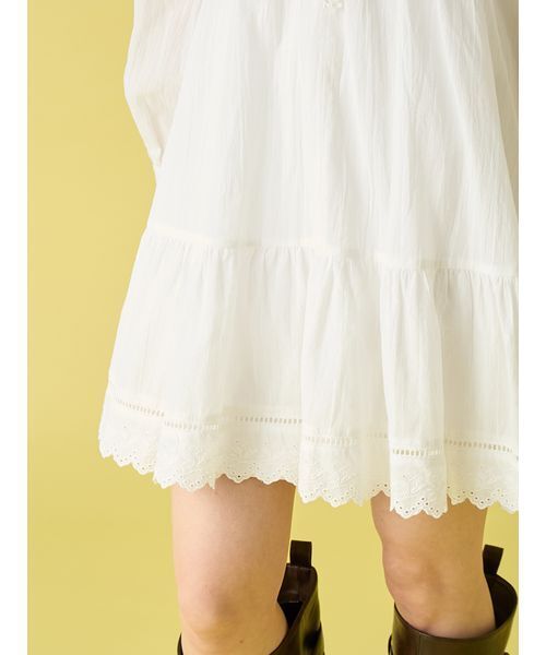 LILY BROWN(リリーブラウン)の「コットンレースミニワンピース(ワンピース・レディース・ブラック/ミント/ホワイト・F)」の12枚目の写真