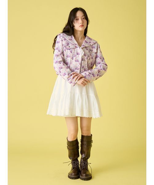 LILY BROWN(リリーブラウン)の「コットンレースミニワンピース(ワンピース・レディース・ブラック/ミント/ホワイト・F)」の13枚目の写真