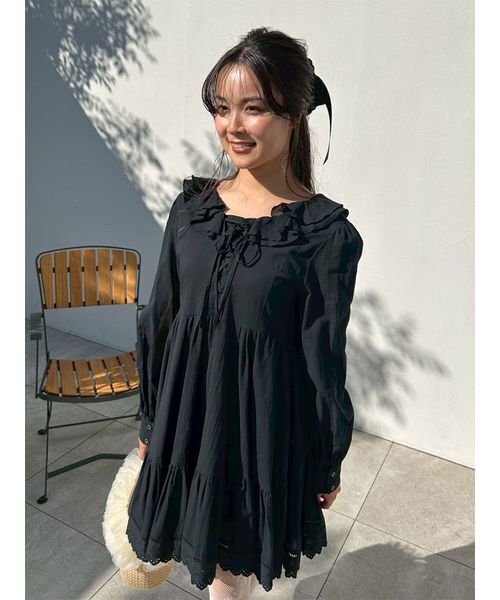 LILY BROWN(リリーブラウン)の「コットンレースミニワンピース(ワンピース・レディース・ブラック/ミント/ホワイト・F)」の22枚目の写真