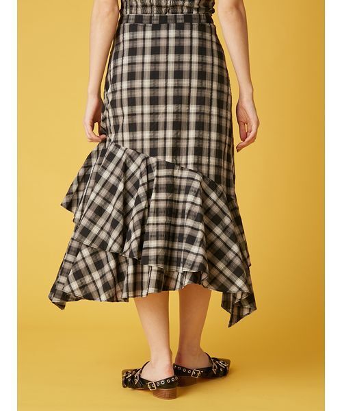 FURFUR（ファーファー）の「アシンメトリーヘムスカート（スカート・レディース・ブラック/グリーン/ピンク・F）」の10枚目の写真