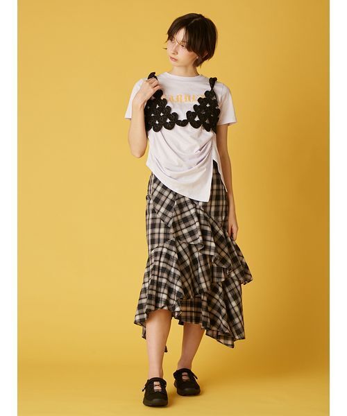 FURFUR（ファーファー）の「アシンメトリーヘムスカート（スカート・レディース・ブラック/グリーン/ピンク・F）」の14枚目の写真