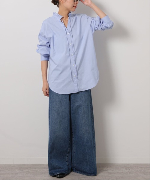 JOURNAL STANDARD relume(ジャーナルスタンダード レリューム)の「《追加5》ハイカウントコットンスタンドカラー2way(シャツ/ブラウス・レディース・ホワイト/ブラック/ブルー系その他・FREE)」の16枚目の写真