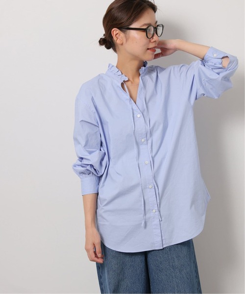 JOURNAL STANDARD relume(ジャーナルスタンダード レリューム)の「《追加5》ハイカウントコットンスタンドカラー2way(シャツ/ブラウス・レディース・ホワイト/ブラック/ブルー系その他・FREE)」の20枚目の写真