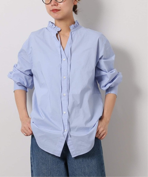 JOURNAL STANDARD relume(ジャーナルスタンダード レリューム)の「《追加5》ハイカウントコットンスタンドカラー2way(シャツ/ブラウス・レディース・ホワイト/ブラック/ブルー系その他・FREE)」の21枚目の写真
