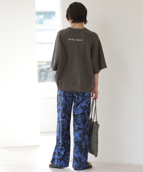 JOURNAL STANDARD relume（ジャーナルスタンダード　レリューム）の「ハーフスリーブ刺繍ロゴスウェット（スウェット・レディース・ネイビー/ブラック系その他/グレー・FREE）」の7枚目の写真