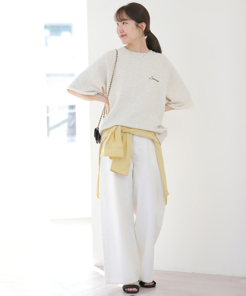 JOURNAL STANDARD relume（ジャーナルスタンダード　レリューム）の「ハーフスリーブ刺繍ロゴスウェット（スウェット・レディース・ネイビー/ブラック系その他/グレー・FREE）」の12枚目の写真