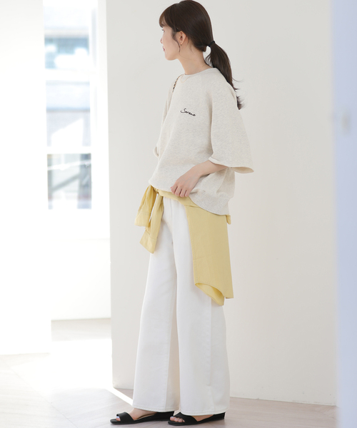 JOURNAL STANDARD relume（ジャーナルスタンダード　レリューム）の「ハーフスリーブ刺繍ロゴスウェット（スウェット・レディース・ネイビー/ブラック系その他/グレー・FREE）」の14枚目の写真