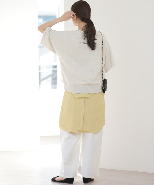 JOURNAL STANDARD relume（ジャーナルスタンダード　レリューム）の「ハーフスリーブ刺繍ロゴスウェット（スウェット・レディース・ネイビー/ブラック系その他/グレー・FREE）」の15枚目の写真