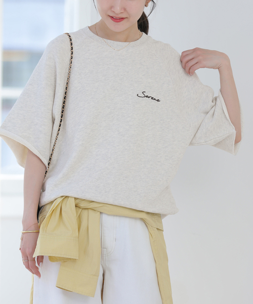 JOURNAL STANDARD relume（ジャーナルスタンダード　レリューム）の「ハーフスリーブ刺繍ロゴスウェット（スウェット・レディース・ネイビー/ブラック系その他/グレー・FREE）」の17枚目の写真