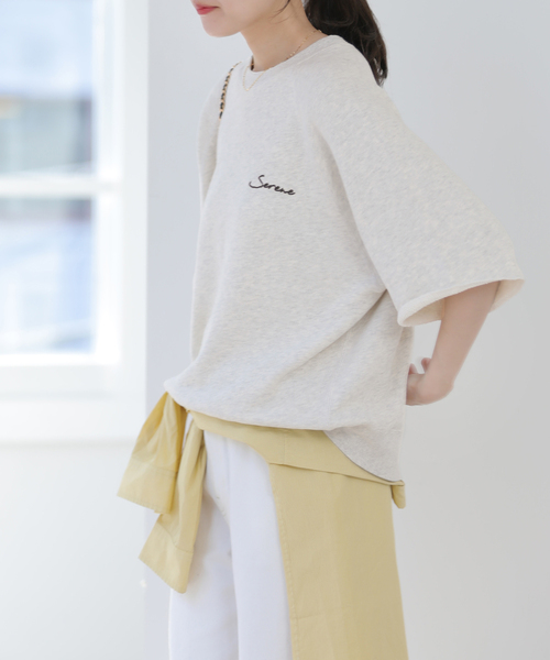 JOURNAL STANDARD relume（ジャーナルスタンダード　レリューム）の「ハーフスリーブ刺繍ロゴスウェット（スウェット・レディース・ネイビー/ブラック系その他/グレー・FREE）」の19枚目の写真