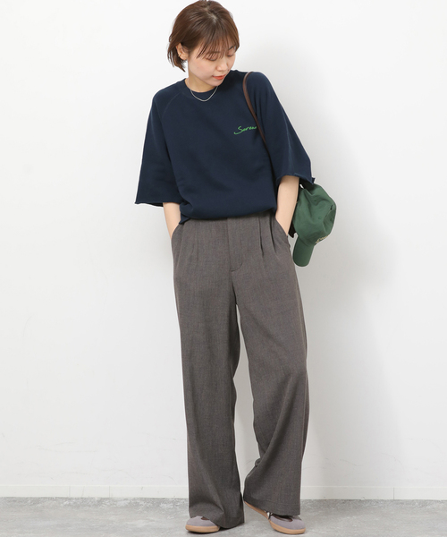 JOURNAL STANDARD relume（ジャーナルスタンダード　レリューム）の「ハーフスリーブ刺繍ロゴスウェット（スウェット・レディース・ネイビー/ブラック系その他/グレー・FREE）」の21枚目の写真