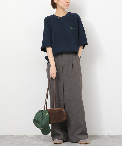 JOURNAL STANDARD relume（ジャーナルスタンダード　レリューム）の「ハーフスリーブ刺繍ロゴスウェット（スウェット・レディース・ネイビー/ブラック系その他/グレー・FREE）」の22枚目の写真