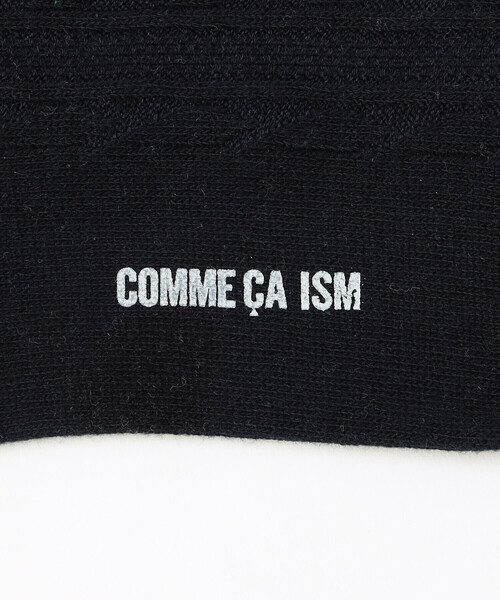 COMME CA ISM（コムサイズム）の「リンクス編み ケーブル柄 ソックス（ソックス/靴下・メンズ・ネイビー/レッド/グリーン/オフホワイト・27cm）」の8枚目の写真