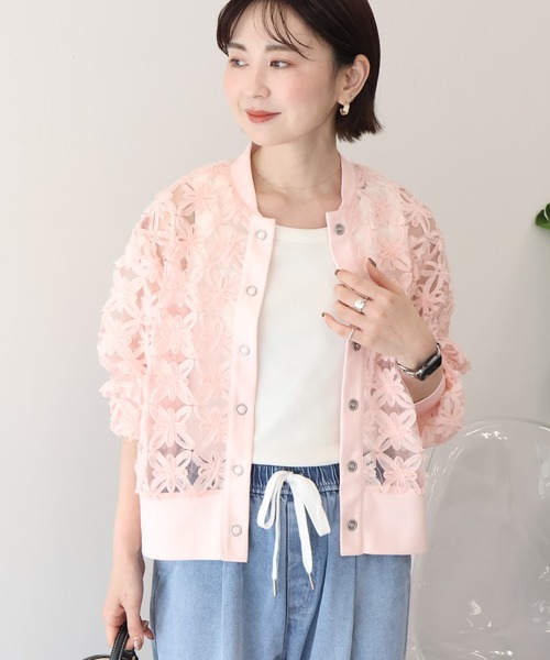 AMERICAN HOLIC（アメリカンホリック）の「アートレースカーディガン（カーディガン/ボレロ・レディース・ブラック/ブラウン/ピンク/アイボリー/ライトイエロー・M/L）」の19枚目の写真