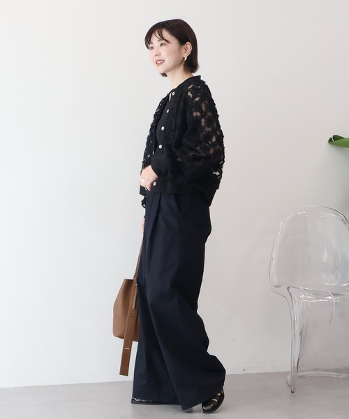 AMERICAN HOLIC（アメリカンホリック）の「アートレースカーディガン（カーディガン/ボレロ・レディース・ブラック/ブラウン/ピンク/アイボリー/ライトイエロー・M/L）」の17枚目の写真