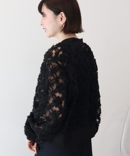 AMERICAN HOLIC（アメリカンホリック）の「アートレースカーディガン（カーディガン/ボレロ・レディース・ブラック/ブラウン/ピンク/アイボリー/ライトイエロー・M/L）」の15枚目の写真