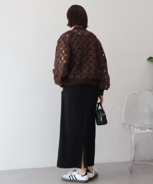 AMERICAN HOLIC（アメリカンホリック）の「アートレースカーディガン（カーディガン/ボレロ・レディース・ブラック/ブラウン/ピンク/アイボリー/ライトイエロー・M/L）」の10枚目の写真