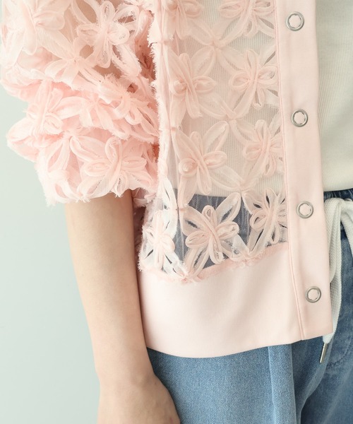 AMERICAN HOLIC（アメリカンホリック）の「アートレースカーディガン（カーディガン/ボレロ・レディース・ブラック/ブラウン/ピンク/アイボリー/ライトイエロー・M/L）」の22枚目の写真