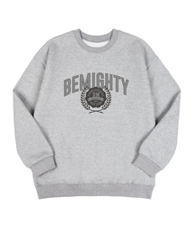 BEMIGHTY（ビーマイティー）の「クラシックソフトロゴ裏起毛オーバーサイズスウェットシャツ[メランジェグレー]（スウェット）」