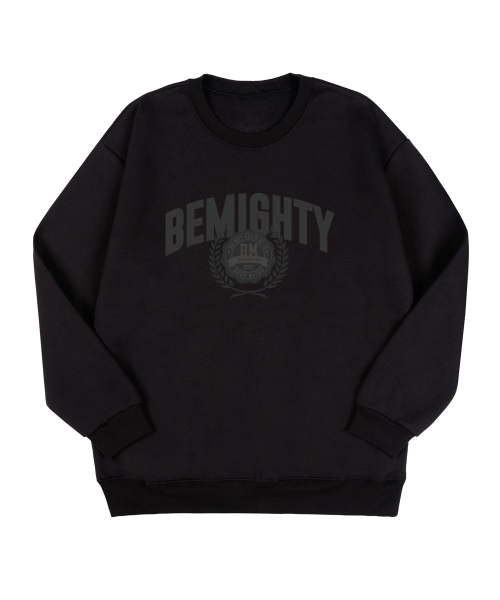 BEMIGHTY（ビーマイティー）の「クラシックソフトロゴ裏起毛オーバーサイズスウェットシャツ[メランジェグレー]（スウェット・メンズ・その他・LARGE/X-LARGE/XX-LARGE）」の2枚目の写真