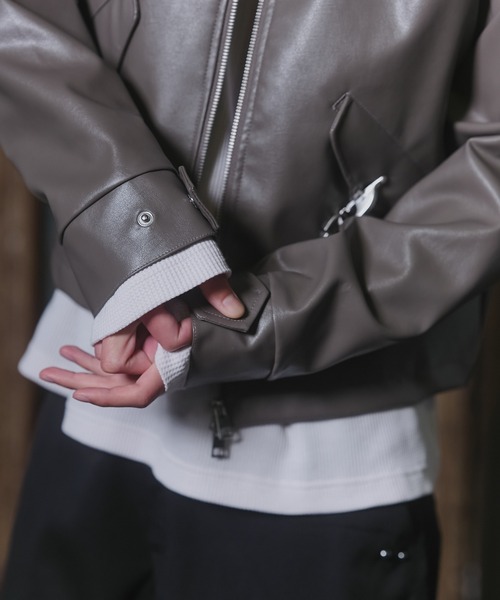 セール】Fireman Hook Leather Jacket / ファイヤーマンフックレザー