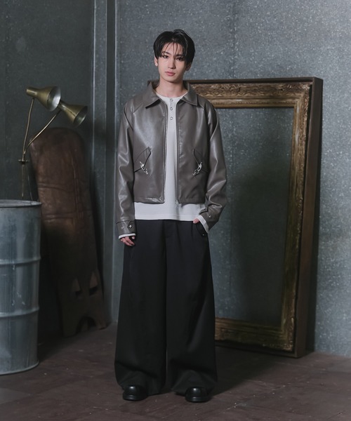 セール】Fireman Hook Leather Jacket / ファイヤーマンフックレザー