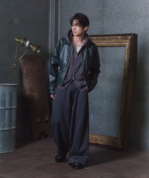 セール】Fireman Hook Leather Jacket / ファイヤーマンフックレザー
