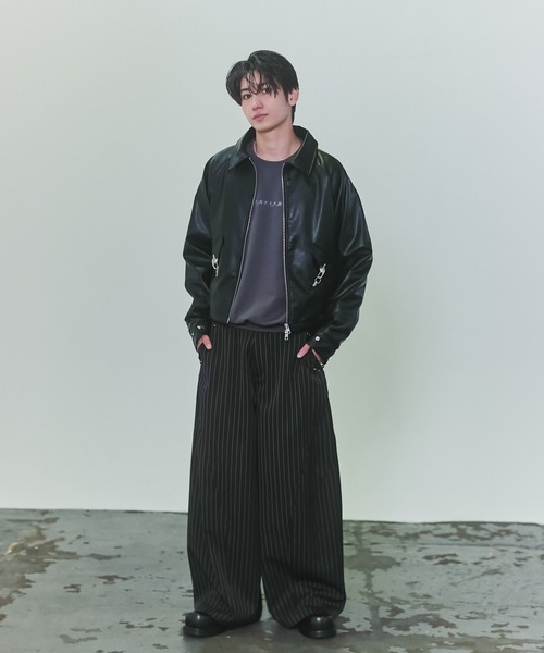 Confirm（コンファーム）の「Fireman Hook Leather Jacket / ファイヤーマンフックレザージャケット メンズ レディース ユニセックス（ライダースジャケット・メンズ・ブラック/カーキ/グリーン・M/L）」の7枚目の写真