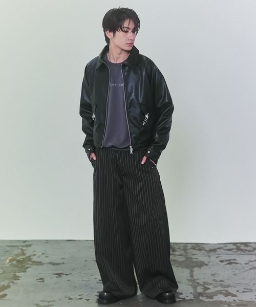 Confirm（コンファーム）の「Fireman Hook Leather Jacket / ファイヤーマンフックレザージャケット メンズ レディース ユニセックス（ライダースジャケット・メンズ・ブラック/カーキ/グリーン・M/L）」の8枚目の写真