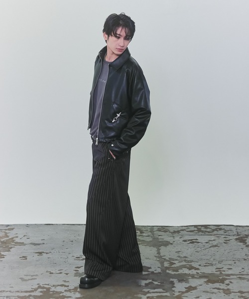 Confirm（コンファーム）の「Fireman Hook Leather Jacket / ファイヤーマンフックレザージャケット メンズ レディース ユニセックス（ライダースジャケット・メンズ・ブラック/カーキ/グリーン・M/L）」の10枚目の写真