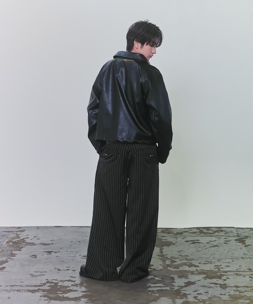 Confirm（コンファーム）の「Fireman Hook Leather Jacket / ファイヤーマンフックレザージャケット メンズ レディース ユニセックス（ライダースジャケット・メンズ・ブラック/カーキ/グリーン・M/L）」の12枚目の写真