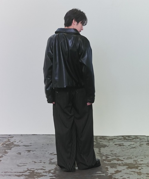 Confirm（コンファーム）の「Fireman Hook Leather Jacket / ファイヤーマンフックレザージャケット メンズ レディース ユニセックス（ライダースジャケット・メンズ・ブラック/カーキ/グリーン・M/L）」の13枚目の写真