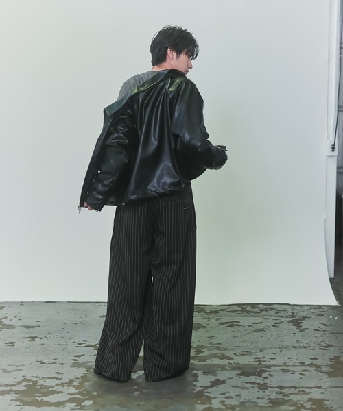 Confirm（コンファーム）の「Fireman Hook Leather Jacket / ファイヤーマンフックレザージャケット メンズ レディース ユニセックス（ライダースジャケット・メンズ・ブラック/カーキ/グリーン・M/L）」の14枚目の写真