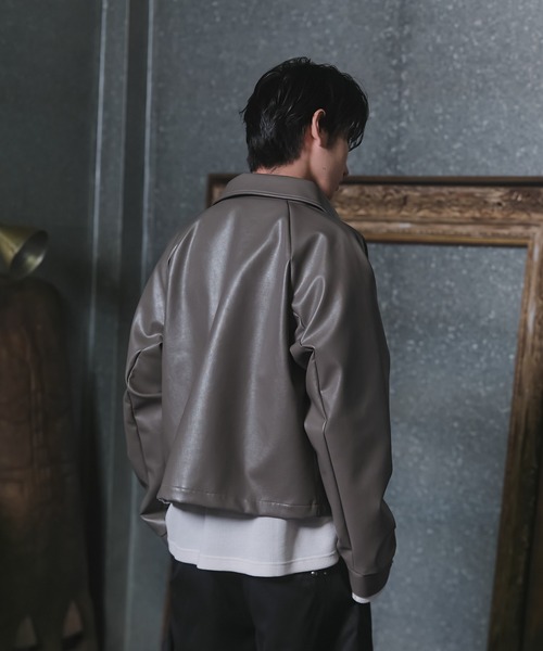 Confirm（コンファーム）の「Fireman Hook Leather Jacket / ファイヤーマンフックレザージャケット メンズ レディース ユニセックス（ライダースジャケット・メンズ・ブラック/カーキ/グリーン・M/L）」の19枚目の写真