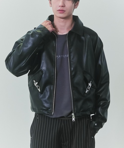 セール】Fireman Clasp Leather Jacket / ファイヤーマンクラスプ