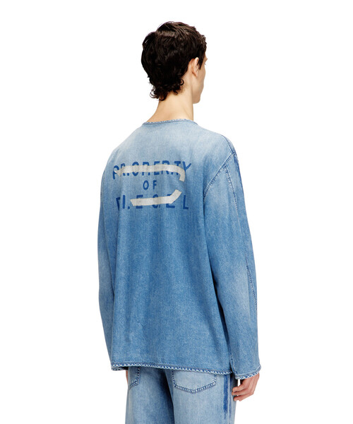 DIESEL(ディーゼル)の「メンズ デニム長袖シャツ D-CADI-S(シャツ/ブラウス・メンズ・ライトブルー・LARGE/MEDIUM/SMALL/X-LARGE)」の3枚目の写真