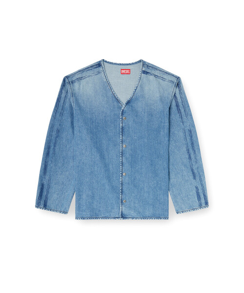 DIESEL(ディーゼル)の「メンズ デニム長袖シャツ D-CADI-S(シャツ/ブラウス・メンズ・ライトブルー・LARGE/MEDIUM/SMALL/X-LARGE)」の5枚目の写真