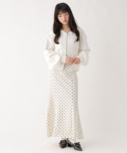 Heather（ヘザー）の「シャギーカットフーディ　647911（パーカー・レディース・ネイビー/アイボリー/グレー・FREE）」の9枚目の写真