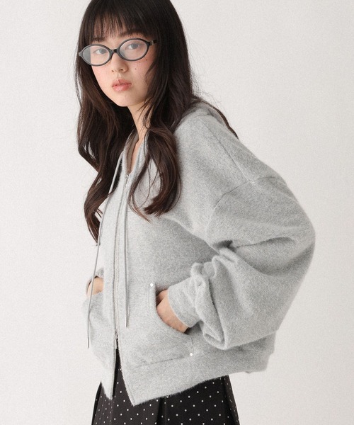 Heather（ヘザー）の「シャギーカットフーディ　647911（パーカー・レディース・ネイビー/アイボリー/グレー・FREE）」の13枚目の写真