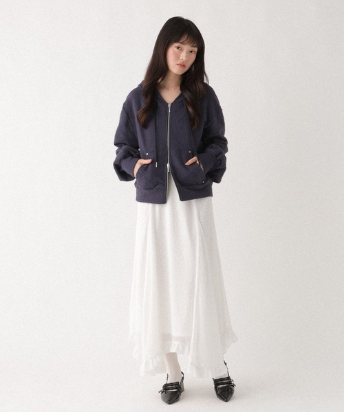 Heather（ヘザー）の「シャギーカットフーディ　647911（パーカー・レディース・ネイビー/アイボリー/グレー・FREE）」の22枚目の写真