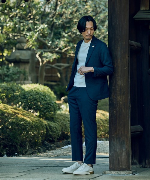 MEN'S BIGI（メンズビギ）の「【COLE HAAN/コール ハーン】別注 サマーサイロフィルウールピンチェックパンツ＜通気性＞（スラックス・メンズ・グレー/ネイビー・04/03/02/01）」の2枚目の写真