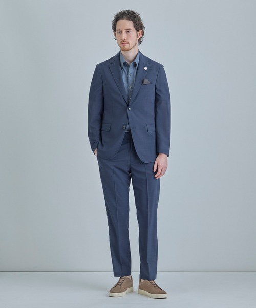 MEN'S BIGI（メンズビギ）の「【COLE HAAN/コール ハーン】別注 サマーサイロフィルウールピンチェックパンツ＜通気性＞（スラックス・メンズ・グレー/ネイビー・04/03/02/01）」の9枚目の写真