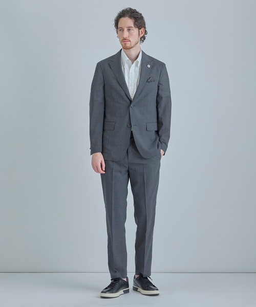 MEN'S BIGI（メンズビギ）の「【COLE HAAN/コール ハーン】別注 サマーサイロフィルウールピンチェックパンツ＜通気性＞（スラックス・メンズ・グレー/ネイビー・04/03/02/01）」の8枚目の写真