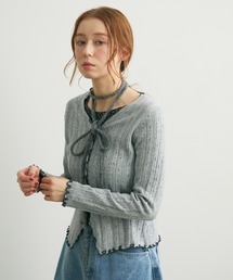 Crisp | バイカラーメロウVネックカーディガン(カーディガン/ボレロ)