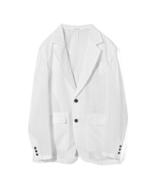 MIDIUMISOLID（ミディウミソリッド）の「MIDIUMISOLID Men’s シアーストライプジャケット（ダウンジャケット/コート）」