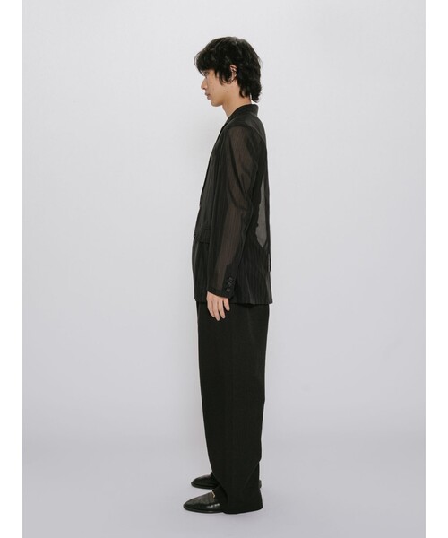 MIDIUMISOLID(ミディウミソリッド)の「MIDIUMISOLID Men’s シアーストライプジャケット(ダウンジャケット/コート・メンズ・ブラック/オフホワイト・48)」の11枚目の写真