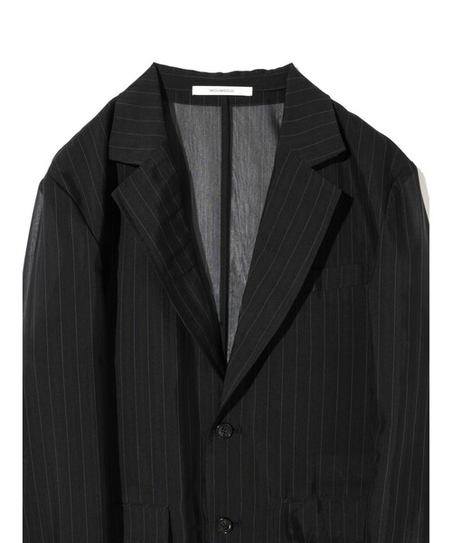MIDIUMISOLID(ミディウミソリッド)の「MIDIUMISOLID Men’s シアーストライプジャケット(ダウンジャケット/コート・メンズ・ブラック/オフホワイト・48)」の13枚目の写真