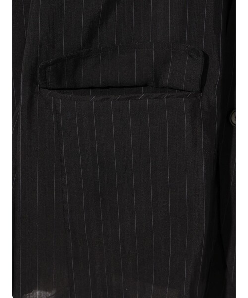 MIDIUMISOLID(ミディウミソリッド)の「MIDIUMISOLID Men’s シアーストライプジャケット(ダウンジャケット/コート・メンズ・ブラック/オフホワイト・48)」の16枚目の写真