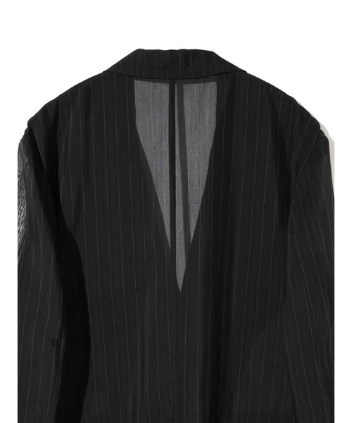 MIDIUMISOLID(ミディウミソリッド)の「MIDIUMISOLID Men’s シアーストライプジャケット(ダウンジャケット/コート・メンズ・ブラック/オフホワイト・48)」の18枚目の写真